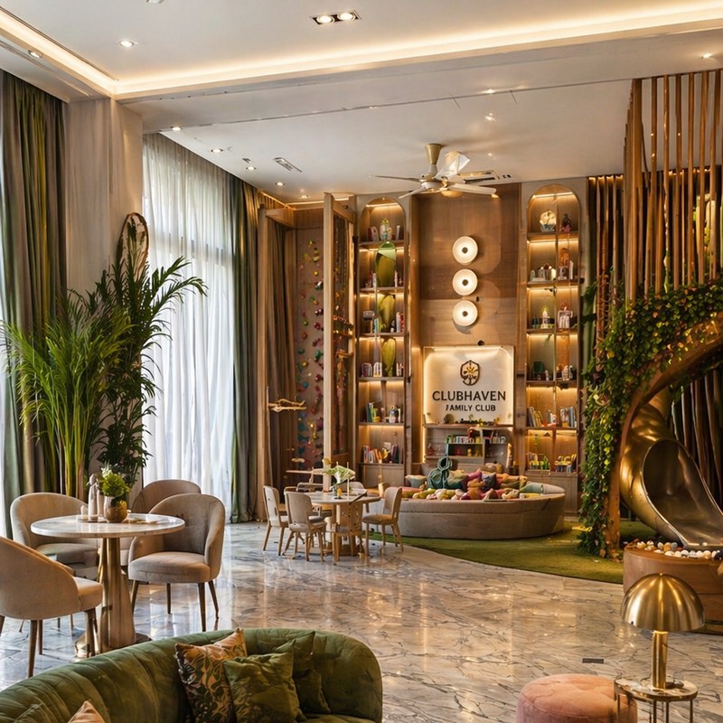 Curiouser Family Club lounge